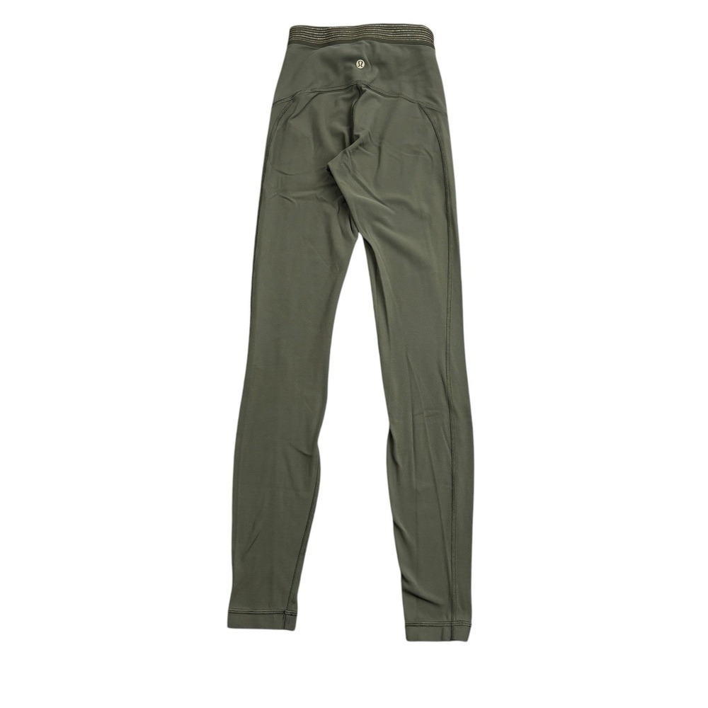 Lululemon Principal Dancer Tight Women's 2 Green Golden Lining Gym Yoga Leggings